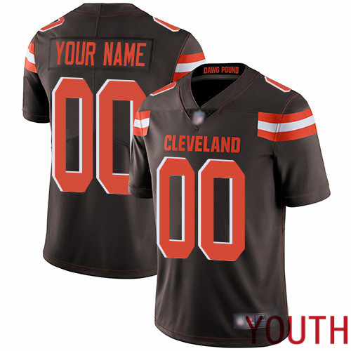 Youth Limited Brown Jersey  Football Cleveland Browns Customized Home Vapor Untouchable